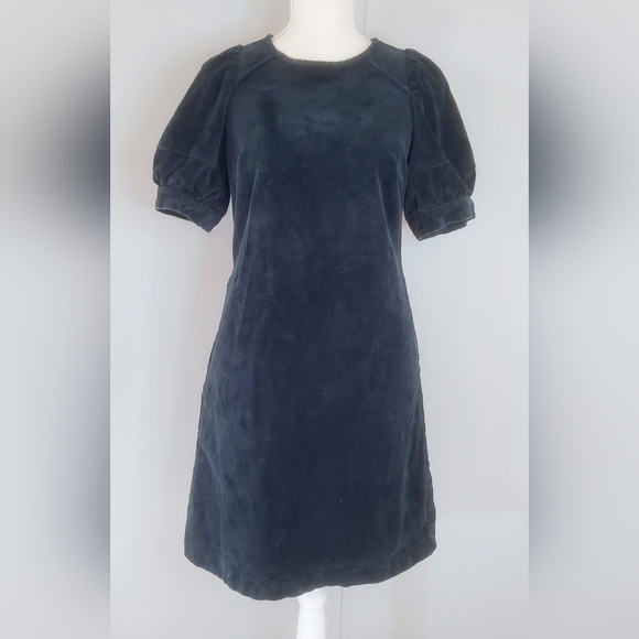 Universal Thread Green Corduroy Puff Sleeve Dress - Picture 2 of 15